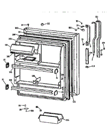Fresh Food Door parts for Ge Refrigerator TBX18JATJRWH from AppliancePartsPros.com
