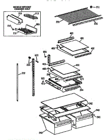 Shelf parts for Ge Refrigerator TBX18JATJRWH from AppliancePartsPros.com
