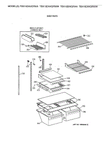 04 - Shelf Parts parts for Ge Refrigerator TBX18DIXGRWW from AppliancePartsPros.com