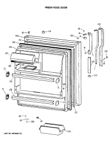 02 - Fresh Food Door parts for Ge Refrigerator TBX18GASARWH from AppliancePartsPros.com