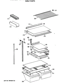 04 - Shelf Parts parts for Ge Refrigerator TBX18GASARWH from AppliancePartsPros.com