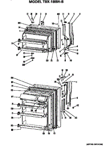 Doors parts for Ge Refrigerator TBX18BHB from AppliancePartsPros.com
