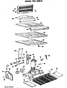 Unit parts for Ge Refrigerator TBX18BKBR from AppliancePartsPros.com