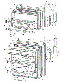 Doors parts for Ge Refrigerator TBX18BKE from AppliancePartsPros.com