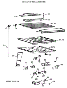 05 - Compartment Separator Parts parts for Ge Refrigerator TBX18DAXBRWW from AppliancePartsPros.com