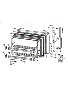 Freezer Door parts for Ge Refrigerator TBX18DASJRWH from AppliancePartsPros.com