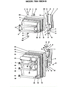 Doors parts for Ge Refrigerator TBX18CHB from AppliancePartsPros.com