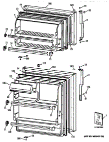 Doors parts for Ge Refrigerator TBX14JABBRAA from AppliancePartsPros.com