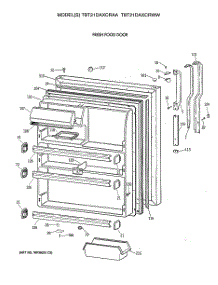 02 - Fresh Food Door parts for Ge Refrigerator TBT21DAXCRWW from AppliancePartsPros.com