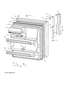 02 - Fresh Food Door parts for Ge Refrigerator TBT18JAXURWW from AppliancePartsPros.com