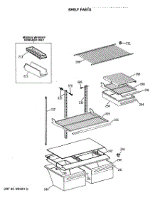 04 - Shelf Parts parts for Ge Refrigerator TBH18DASMRAD from AppliancePartsPros.com