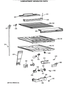 05 - Compartment Separator Parts parts for Ge Refrigerator TBH18DASMRAD from AppliancePartsPros.com