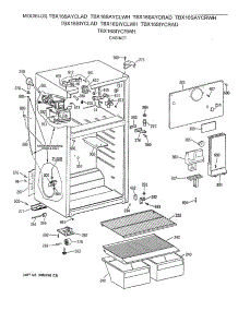 02 - Cabinet parts for Ge Refrigerator TBX16SIYCRAD from AppliancePartsPros.com
