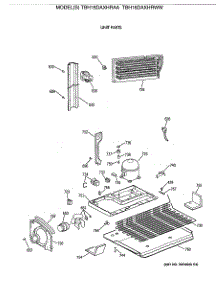 06 - Unit Parts parts for Ge Refrigerator TBH18DAXHRAA from AppliancePartsPros.com
