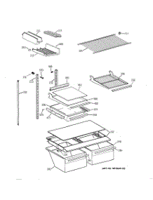 04 - Shelf Parts parts for Ge Refrigerator TBH18DAXURWW from AppliancePartsPros.com