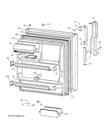02 - Fresh Food Door parts for Ge Refrigerator TBK18JAXERWW from AppliancePartsPros.com