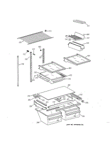 04 - Shelf Parts parts for Ge Refrigerator TBH18JAZMRAA from AppliancePartsPros.com