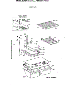 04 - Shelf Parts parts for Ge Refrigerator TBT18DAXFRAA from AppliancePartsPros.com