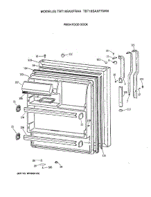 02 - Fresh Food Door parts for Ge Refrigerator TBT18SAXFRAA from AppliancePartsPros.com