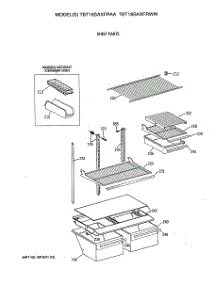 04 - Shelf Parts parts for Ge Refrigerator TBT18SAXFRAA from AppliancePartsPros.com