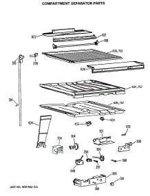 05 - Compartment Separator Parts parts for Ge Refrigerator TBH21DASNRWH from AppliancePartsPros.com