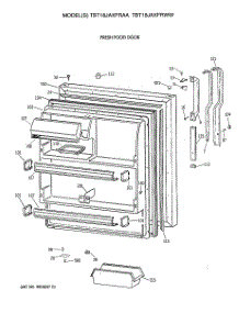 02 - Fresh Food Door parts for Ge Refrigerator TBT18JAXFRAA from AppliancePartsPros.com