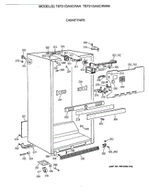 03 - Cabinet Parts parts for Ge Refrigerator TBT21DAXCRAA from AppliancePartsPros.com