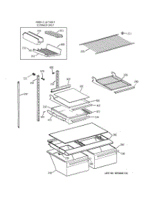 04 - Shelf Parts parts for Ge Refrigerator TBG18DAYARWW from AppliancePartsPros.com