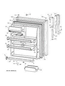 02 - Fresh Food Door parts for Ge Refrigerator TBK21JAXERAA from AppliancePartsPros.com