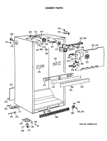 03 - Cabinet Parts parts for Ge Refrigerator TBH18DASMRWH from AppliancePartsPros.com