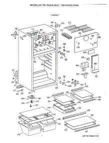02 - Cabinet parts for Ge Refrigerator TBJ16JAXLRWH from AppliancePartsPros.com