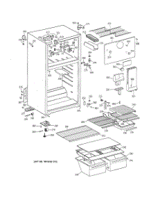 02 - Cabinet parts for Ge Refrigerator TBT18TAYDRWH from AppliancePartsPros.com
