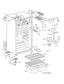 02 - Cabinet parts for Ge Refrigerator TBG16SABDRWH from AppliancePartsPros.com