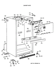 03 - Cabinet Parts parts for Ge Refrigerator TBH18JAXERAA from AppliancePartsPros.com
