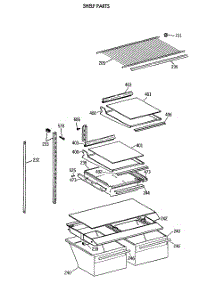 04 - Shelf Parts parts for Ge Refrigerator TBH18JAXERAA from AppliancePartsPros.com