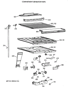 05 - Compartment Separator Parts parts for Ge Refrigerator TBH18JAXERAA from AppliancePartsPros.com