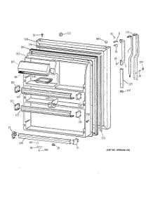 02 - Fresh Food Door parts for Ge Refrigerator TBG21JAYJRWW from AppliancePartsPros.com