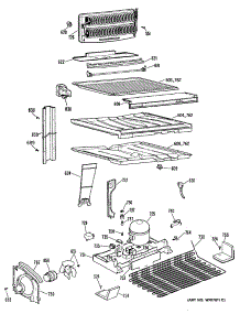 03 - Section3 parts for Ge Refrigerator TBH21JPLRAD from AppliancePartsPros.com