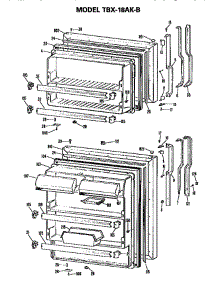 Doors parts for Ge Refrigerator TBX18AKBL from AppliancePartsPros.com