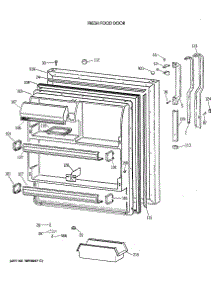 02 - Fresh Food Door parts for Ge Refrigerator TBH18JAXERWW from AppliancePartsPros.com