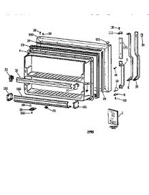 Freezer Door parts for Ge Refrigerator TBT25JAXLRWW from AppliancePartsPros.com