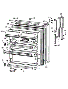 Fresh Food Door parts for Ge Refrigerator TBT25JAXLRWW from AppliancePartsPros.com