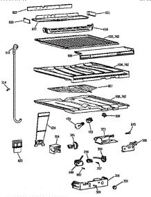 Compartment Separator parts for Ge Refrigerator TBT25JAXLRWW from AppliancePartsPros.com