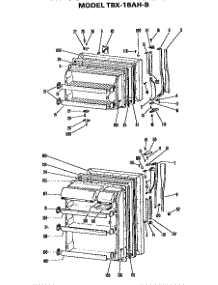 Doors parts for Ge Refrigerator TBX18AHB from AppliancePartsPros.com