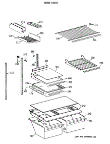 04 - Shelf Parts parts for Ge Refrigerator TBH18DAXERAA from AppliancePartsPros.com