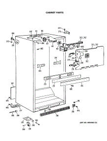 03 - Cabinet Parts parts for Ge Refrigerator TBH21DASPRWH from AppliancePartsPros.com