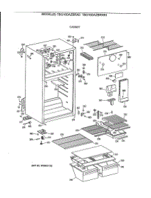 02 - Cabinet parts for Ge Refrigerator TBG16DAZBRAD from AppliancePartsPros.com