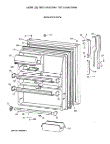 02 - Fresh Food Door parts for Ge Refrigerator TBT21JAXCRAA from AppliancePartsPros.com