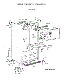 03 - Cabinet Parts parts for Ge Refrigerator TBT21JAXCRAA from AppliancePartsPros.com