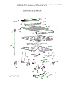 05 - Compartment Separator Parts parts for Ge Refrigerator TBT21JAXCRAA from AppliancePartsPros.com